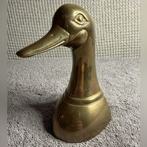 Elegant Brass Duck Head Book End